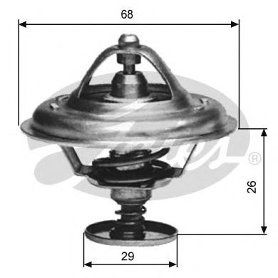 GATES TH11186 Thermostat, coolant